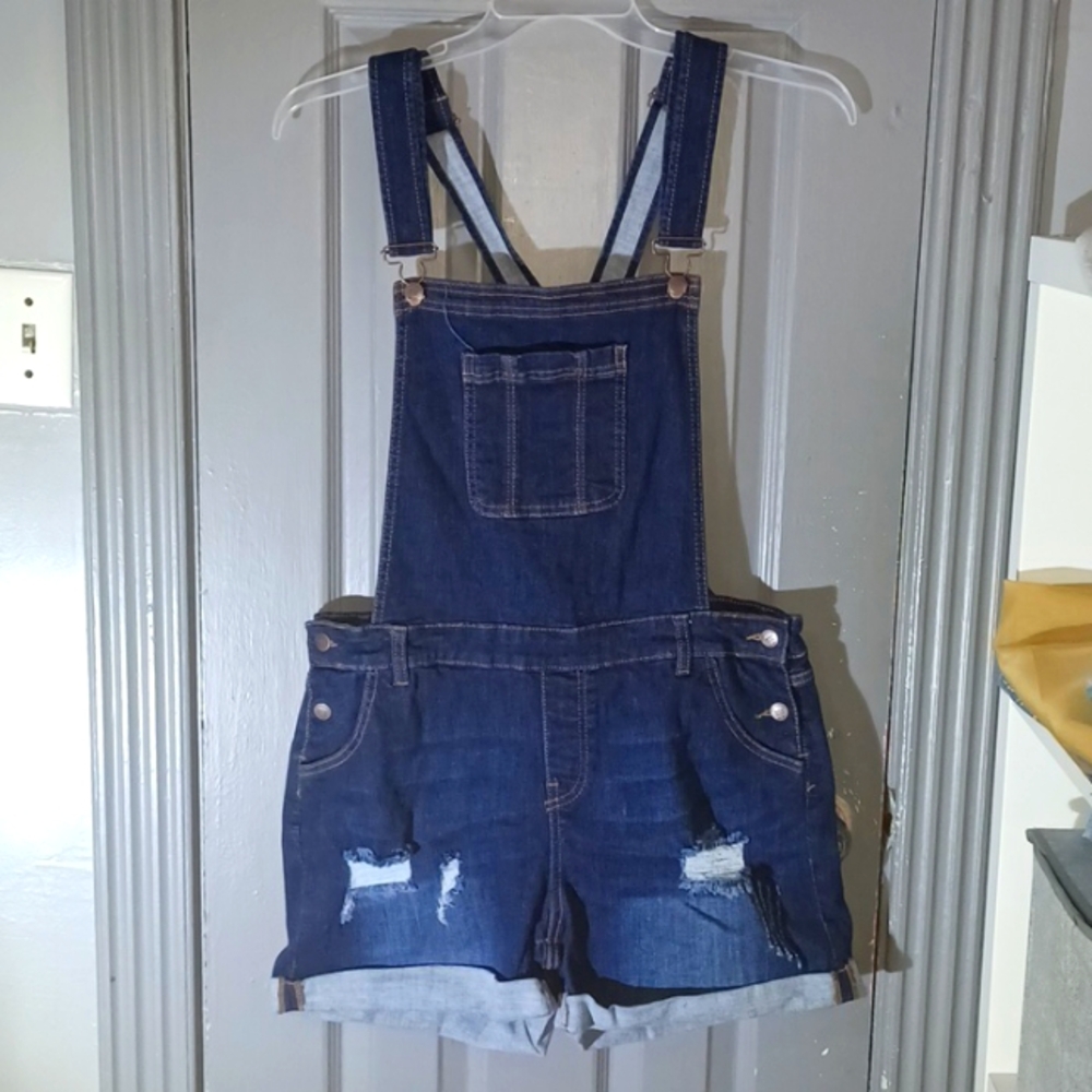 Denim Overall  Jean Shorts